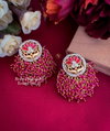 Brass High Gold Fancy Wedding Wear Earrings 2 Wholesale Price In Surat
